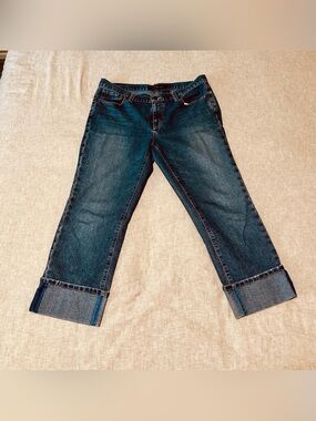 Vtg Rare Calvin Klein Cuffed Cropped Jeans - Women’s 12